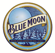 Blue Moon Metal Sign